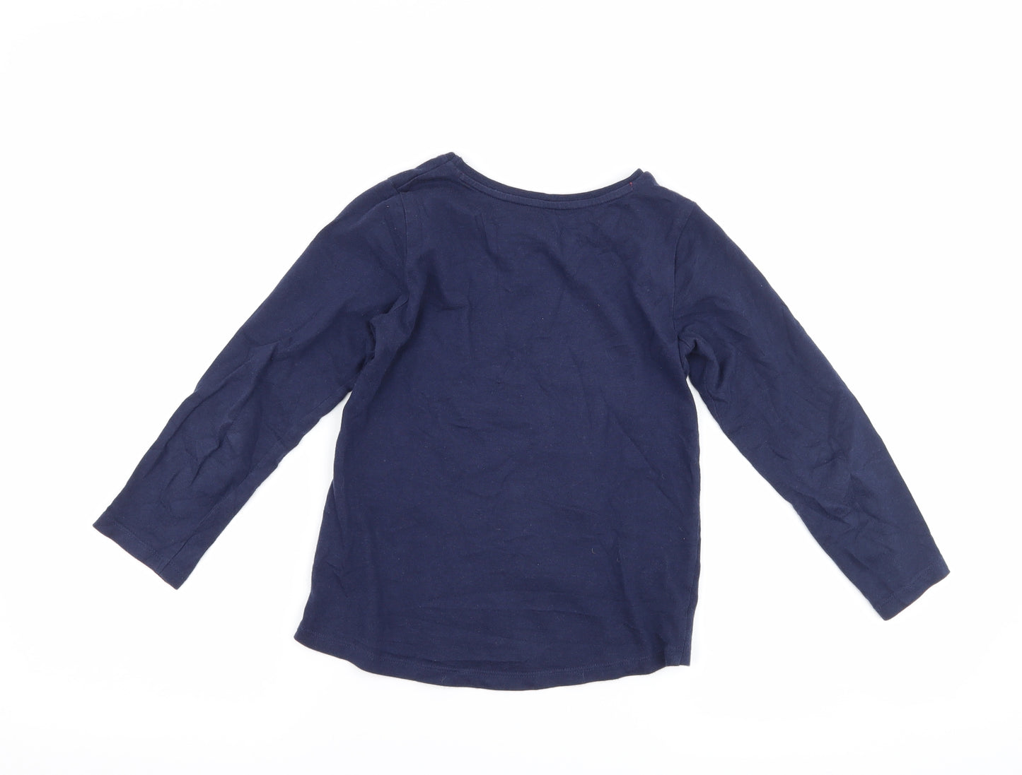 Nutmeg Girls Blue   Basic T-Shirt Size 5-6 Years  - DInosaur