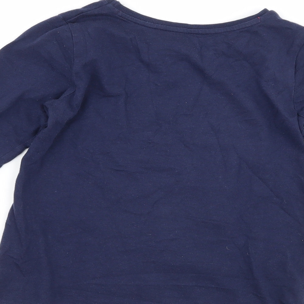 Nutmeg Girls Blue   Basic T-Shirt Size 5-6 Years  - DInosaur