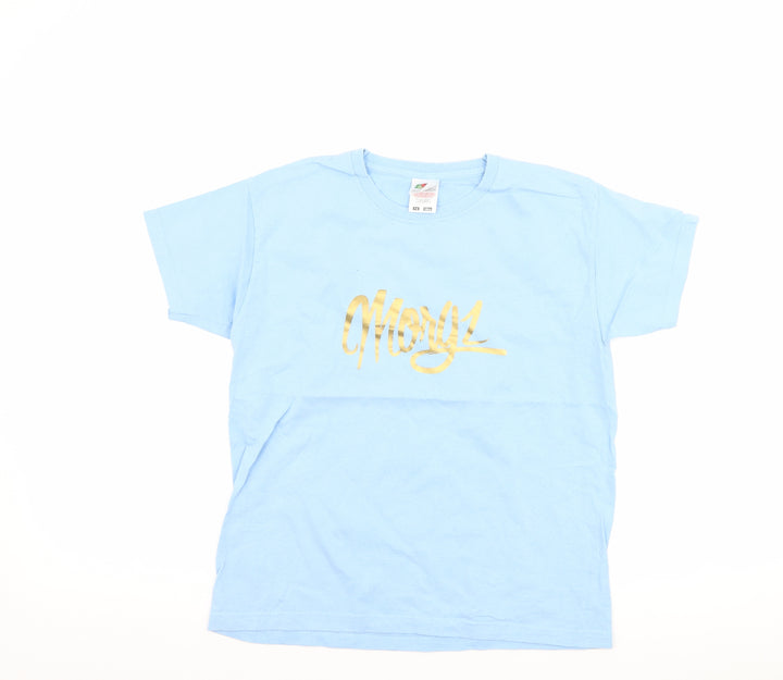 Fruit of the Loom Boys Blue   Basic T-Shirt Size 7-8 Years  - slogan