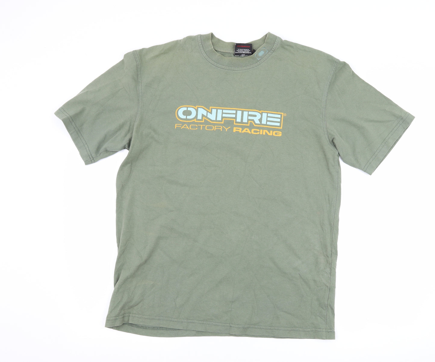 Onfire Mens Green    T-Shirt Size M  - graphic