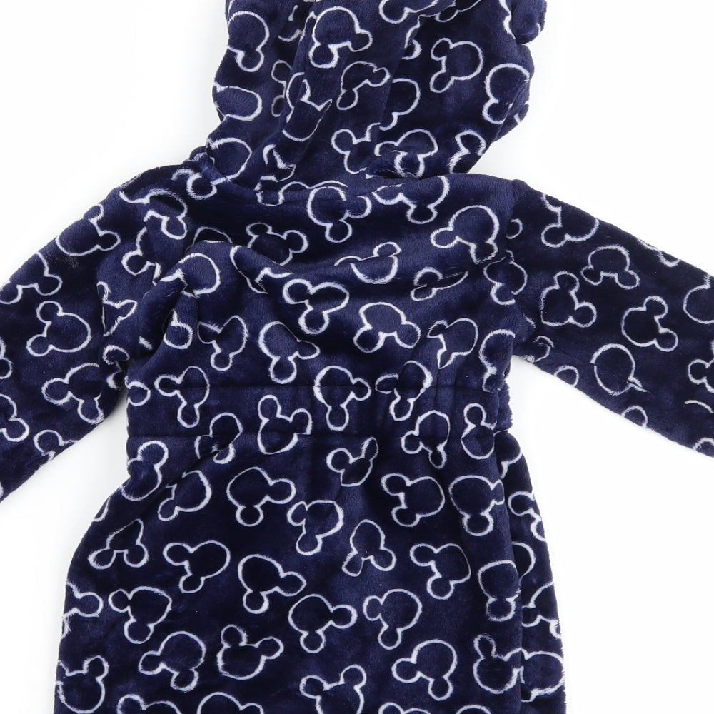 George Boys Blue  Fleece Kimono Robe Size 9-12 Months  - Disney Mickey Mouse