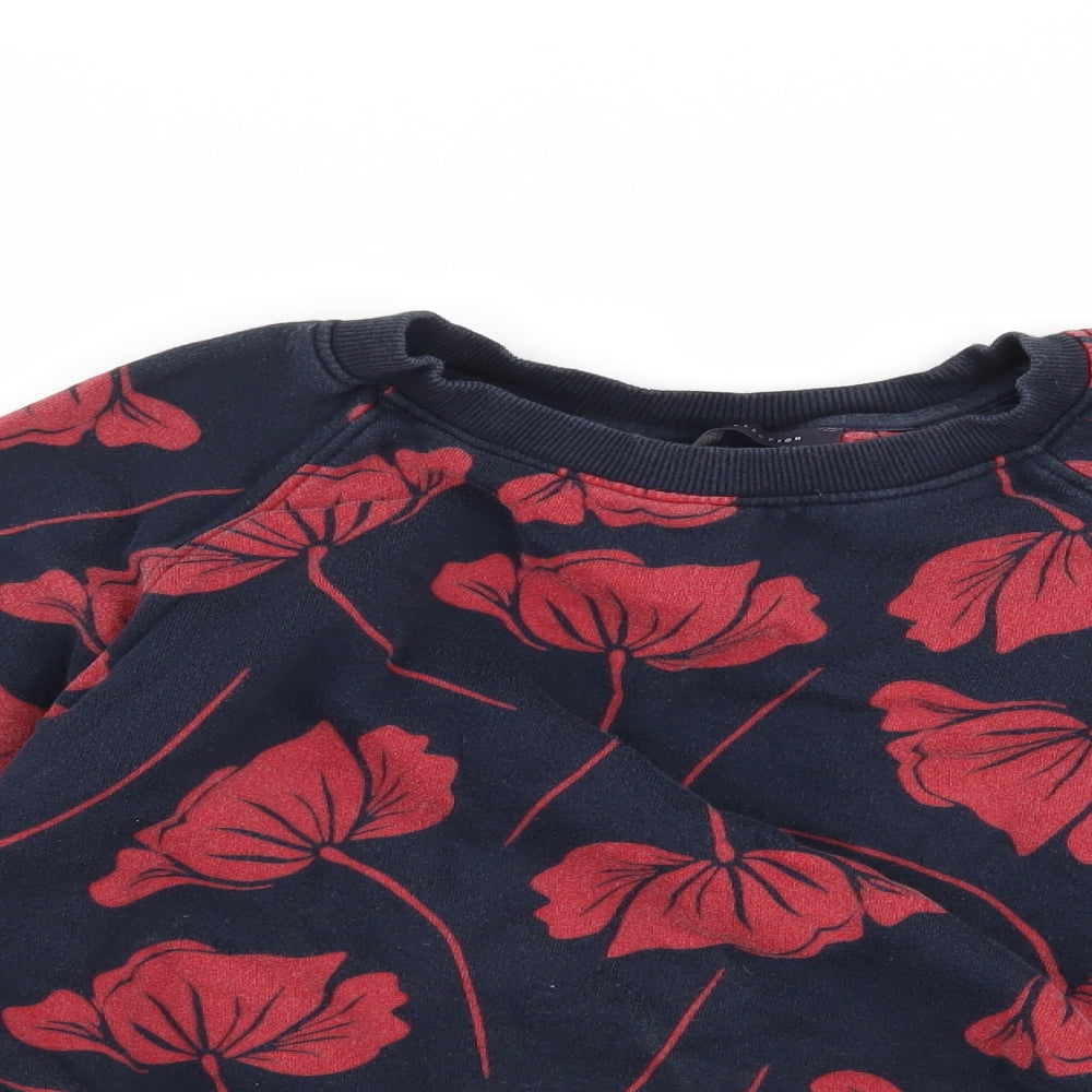 Marks and Spencer Womens Blue Floral  Pullover Sweatshirt Size 10
