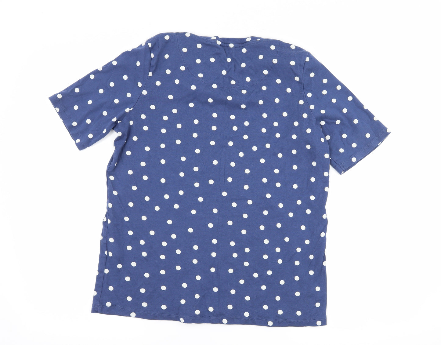 Marks and Spencer Womens Blue Polka Dot  Basic T-Shirt Size 20