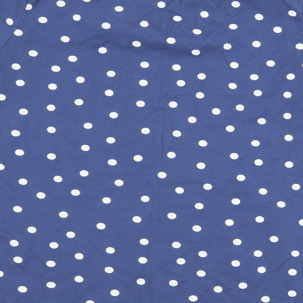 Marks and Spencer Womens Blue Polka Dot  Basic T-Shirt Size 20