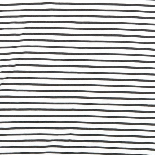 Quiz Womens Black Striped  Basic T-Shirt Size 12  - amour