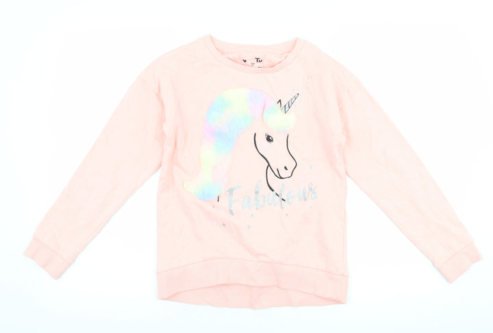 TU Girls Pink   Pullover Sweatshirt Size 12 Years  - Unicorn