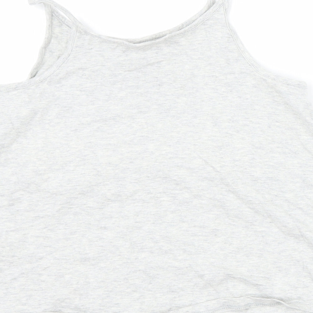F&F Girls Grey   Basic Tank Size 7-8 Years  - summer