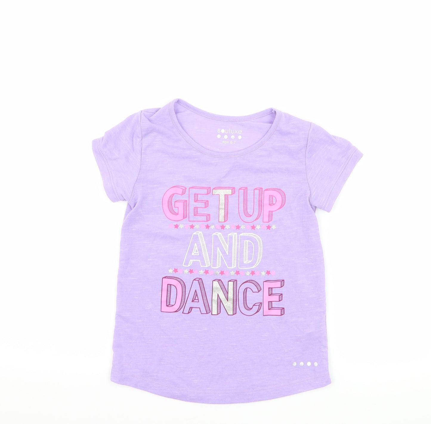 Soul Luxe Girls Purple   Basic T-Shirt Size 6-7 Years  - slogan