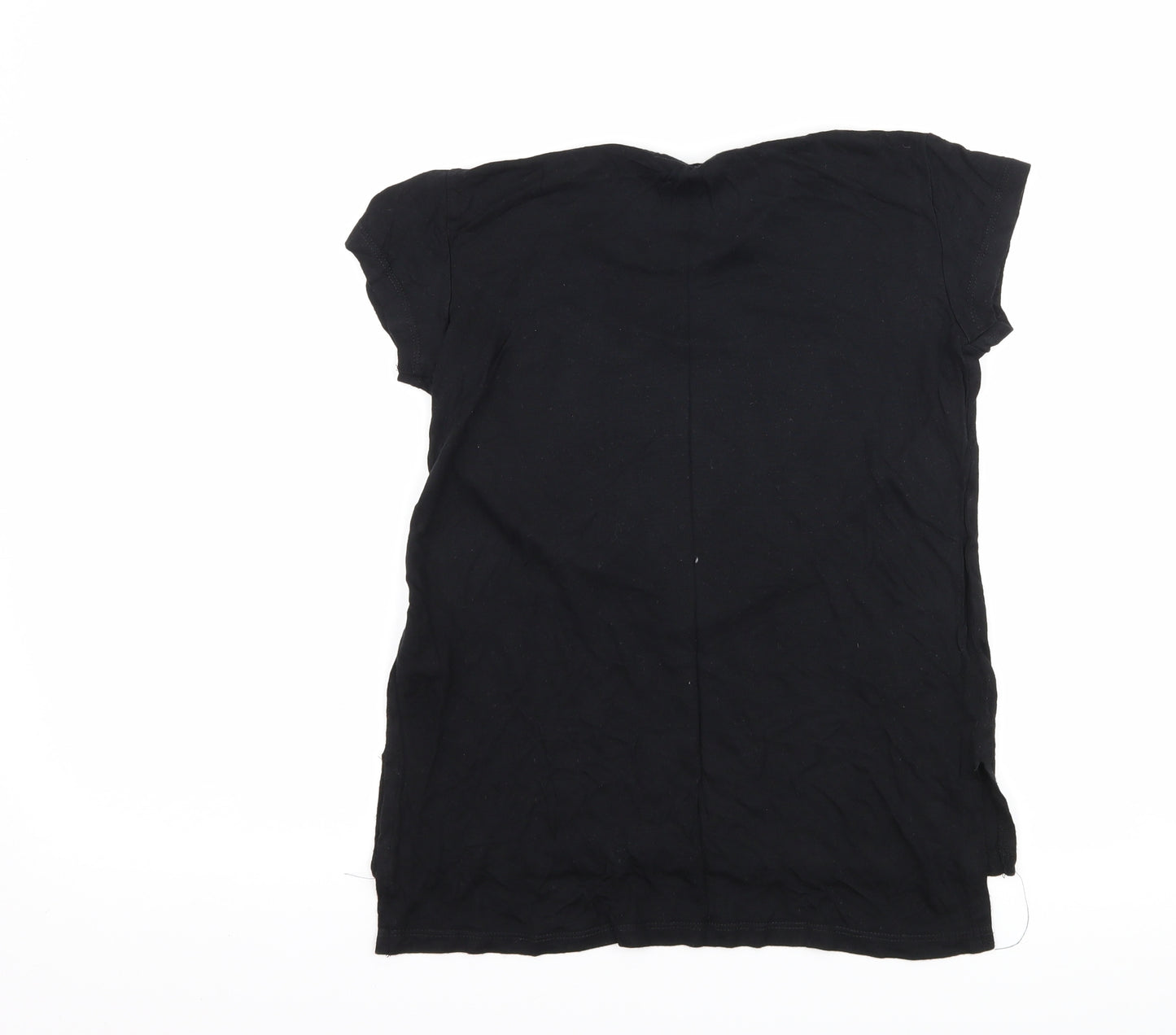 Young Dimension Girls Black   Basic T-Shirt Size 9-10 Years  - Love heart