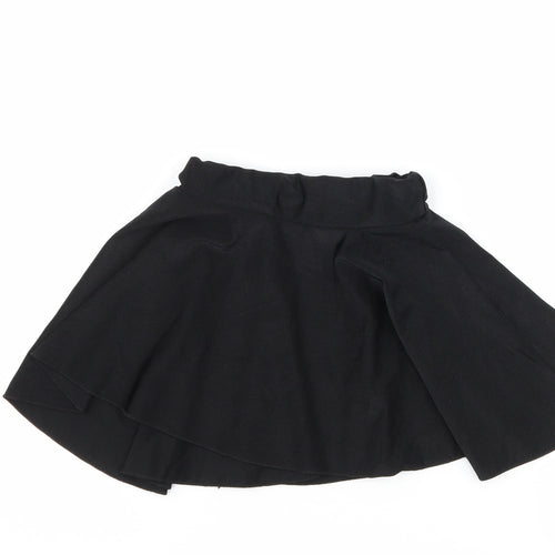 Preworn Girls Black   A-Line Skirt Size 7-8 Years