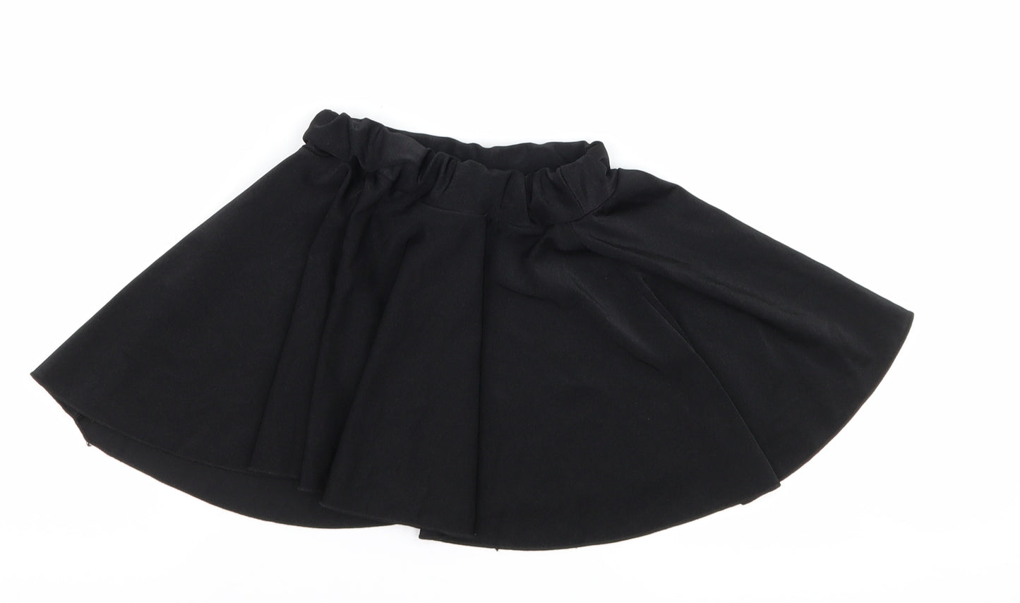 Preworn Girls Black   A-Line Skirt Size 7-8 Years