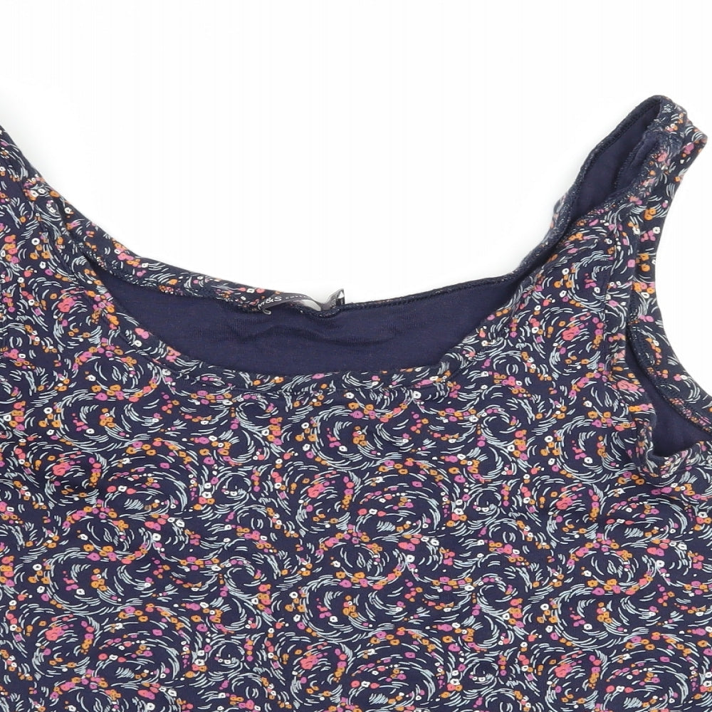 Marks and Spencer Womens Blue Floral  Basic Tank Size 20