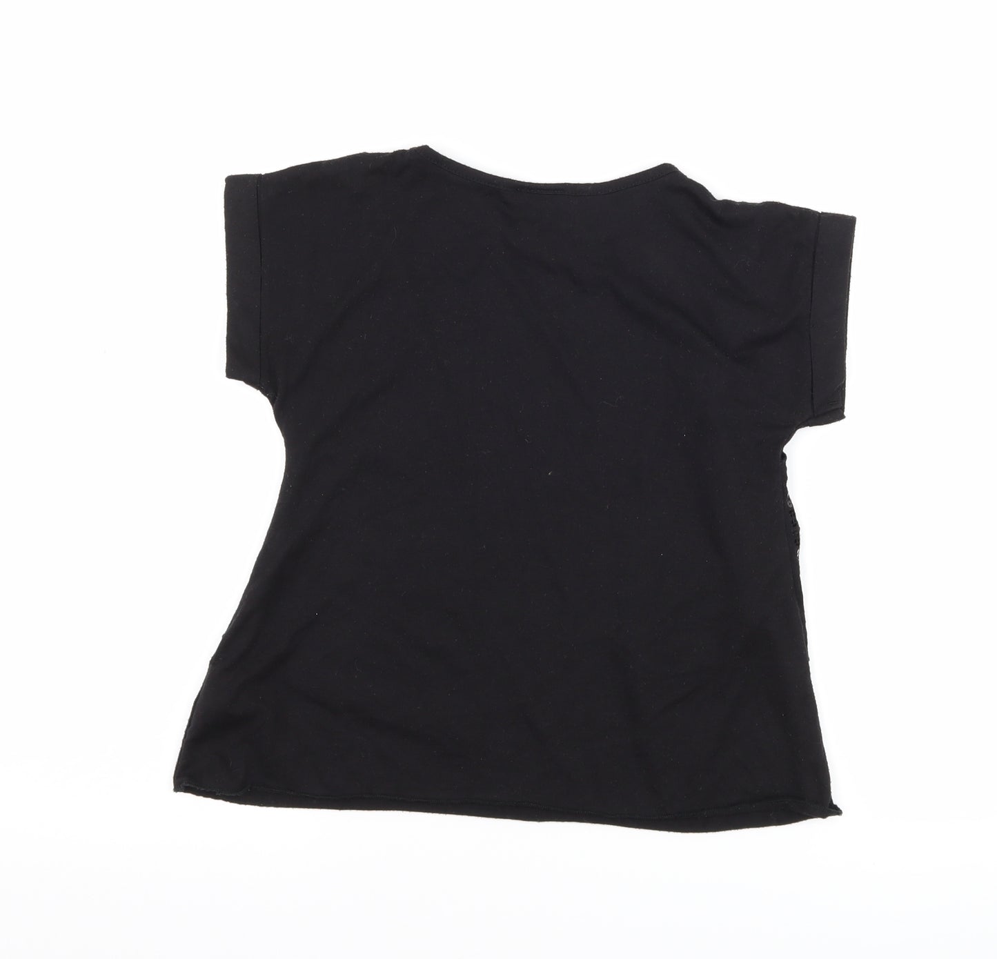 Cherokee Girls Black   Basic T-Shirt Size 6-7 Years
