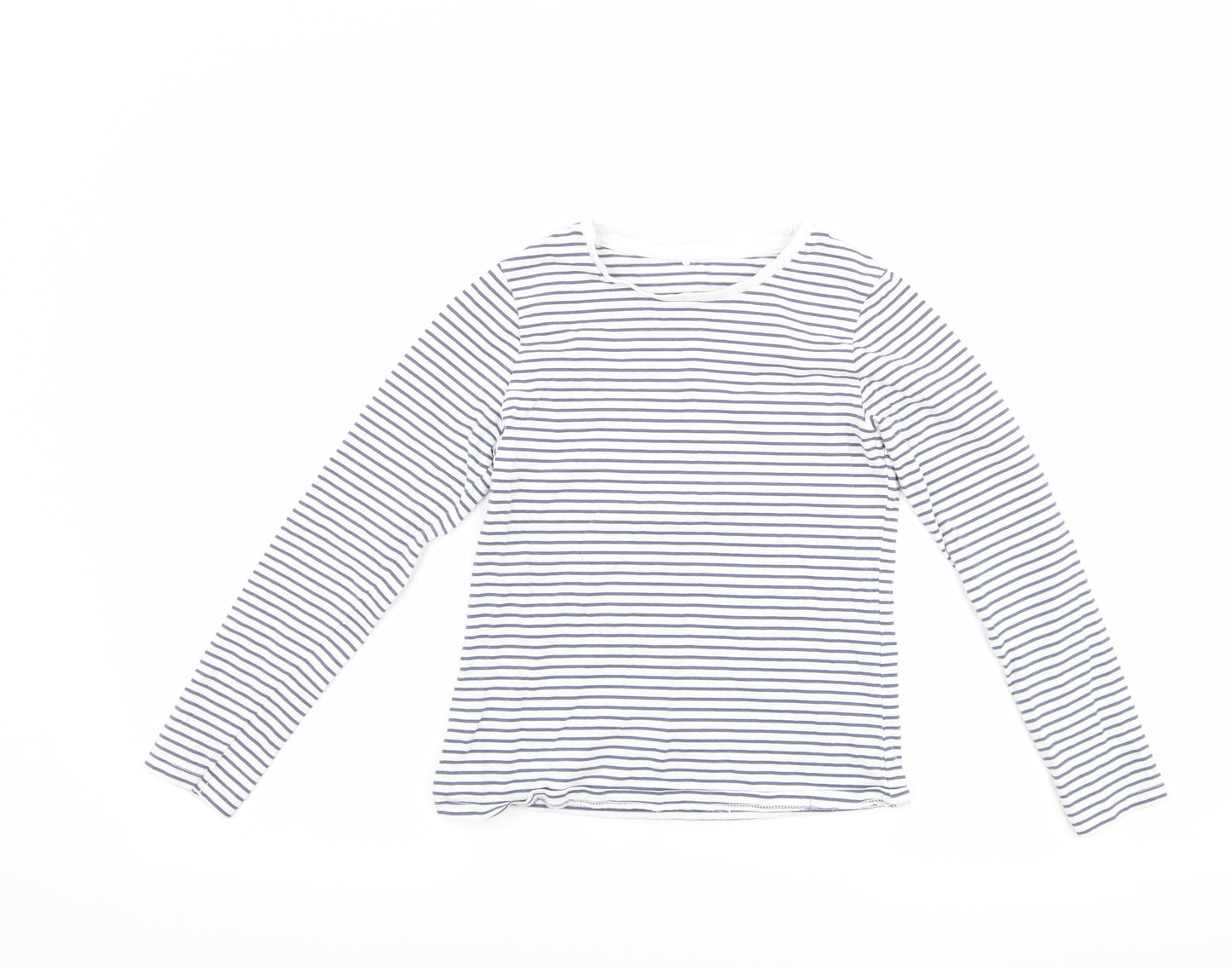 George Girls Blue Striped  Basic T-Shirt Size 9-10 Years