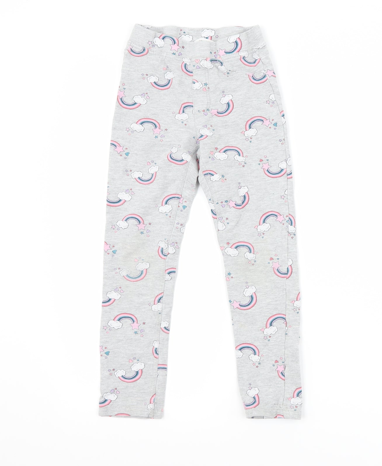 H&M Girls Grey   Capri Trousers Size 8-9 Years - Rainbow