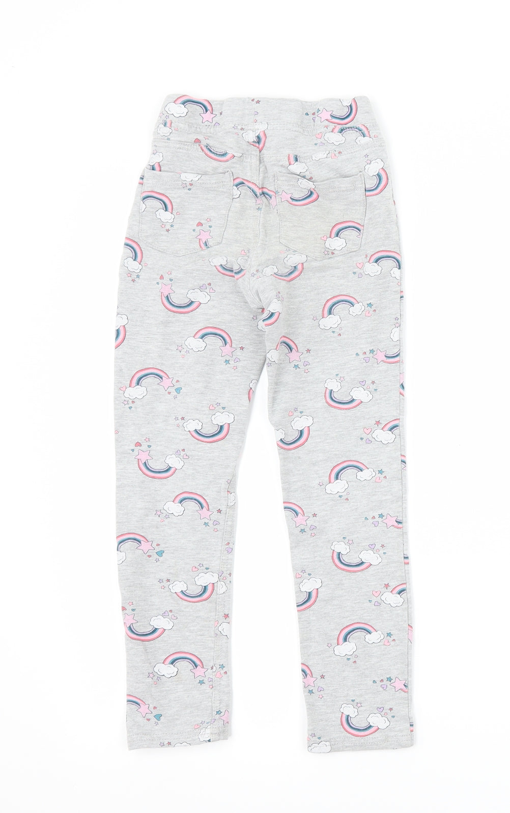 H&M Girls Grey   Capri Trousers Size 8-9 Years - Rainbow
