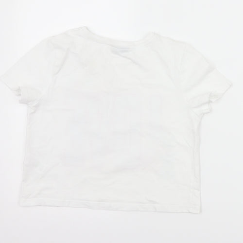 Matalan Girls White   Basic T-Shirt Size 9 Years  - love