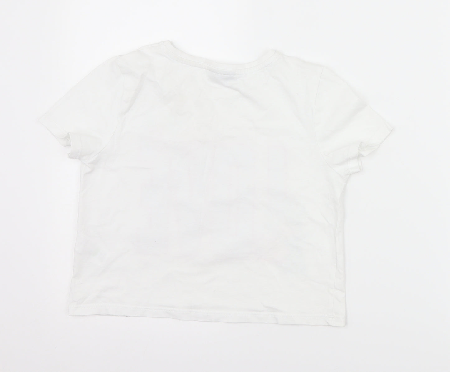 Matalan Girls White   Basic T-Shirt Size 9 Years  - love