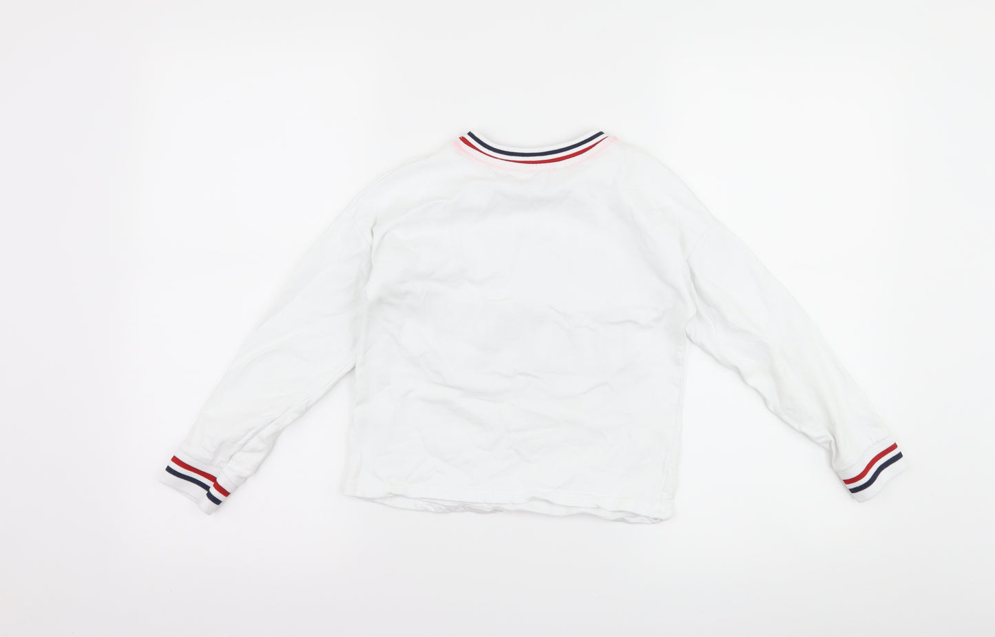 George Boys White   Pullover Sweatshirt Size 8-9 Years  - happy
