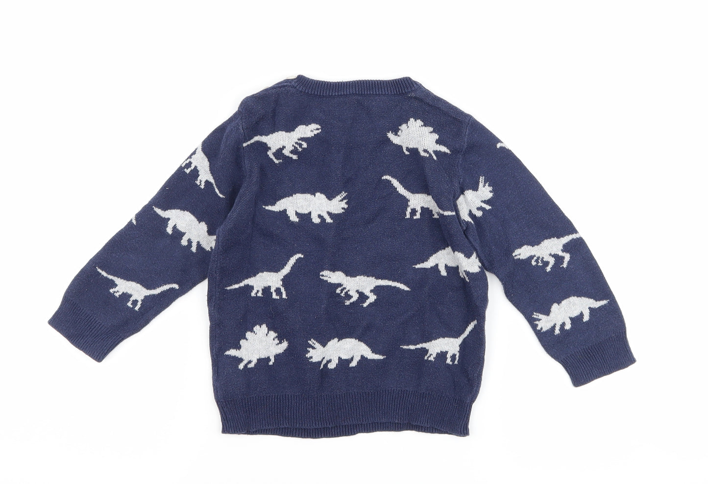 Nutmeg Baby Blue   Pullover Jumper Size 12-18 Months  - DInosaur