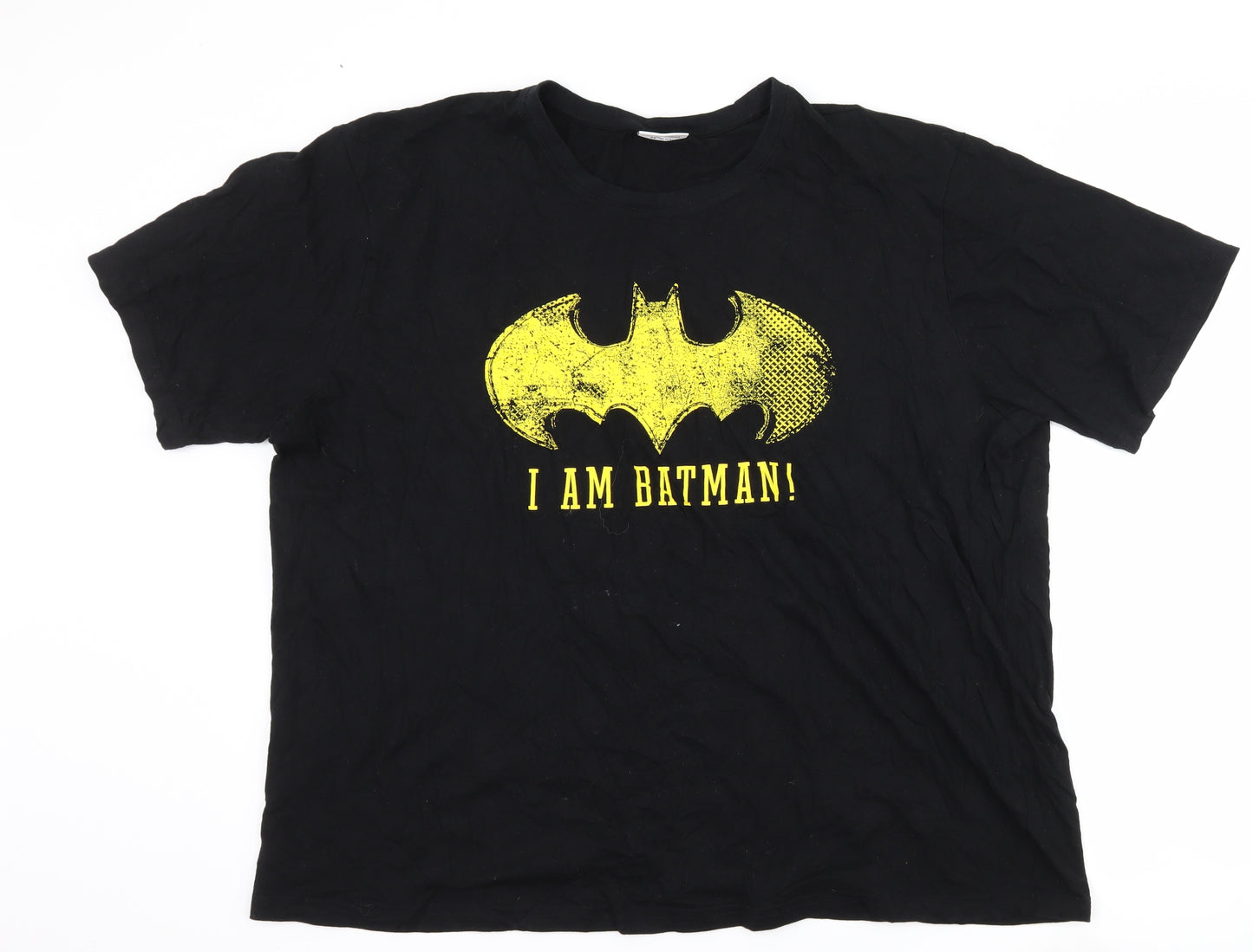 DC Comics Mens Black    T-Shirt Size 2XL  - i am batman