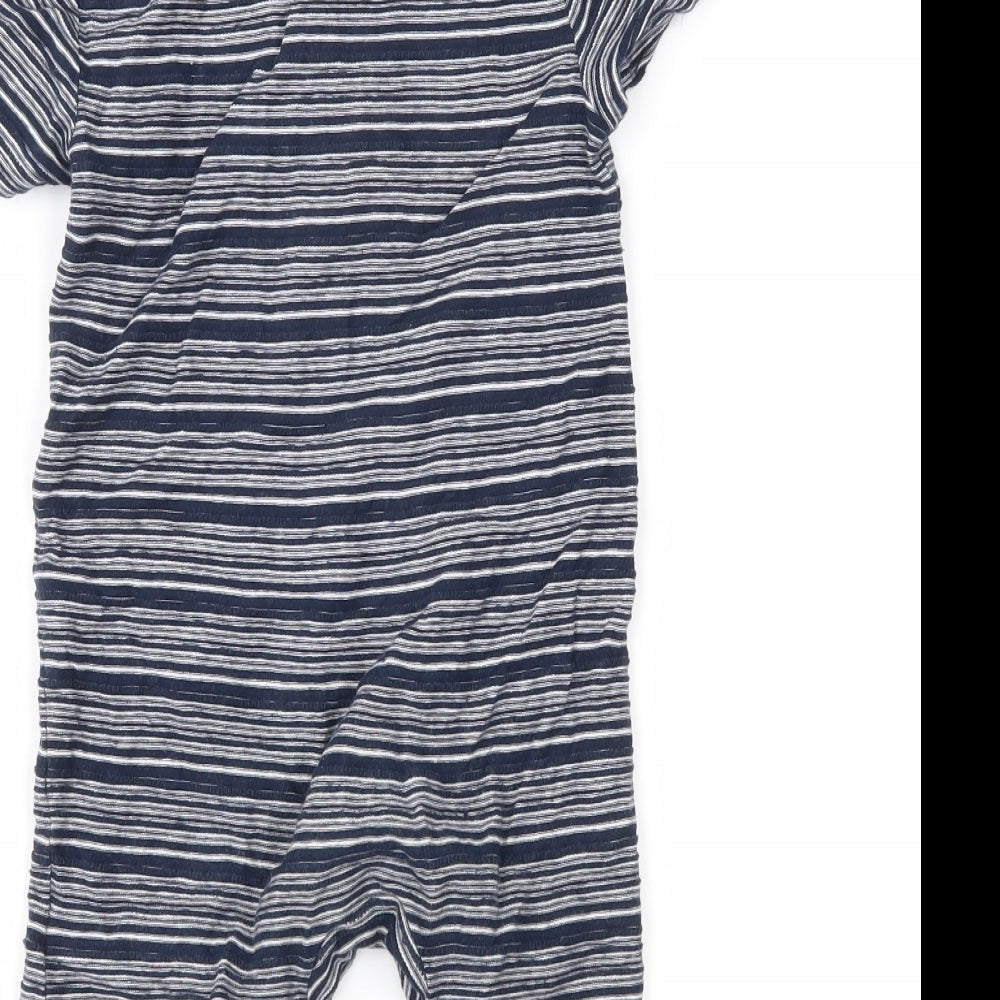 Fred & flo Boys Blue Striped  Romper One-Piece Size 18-24 Months