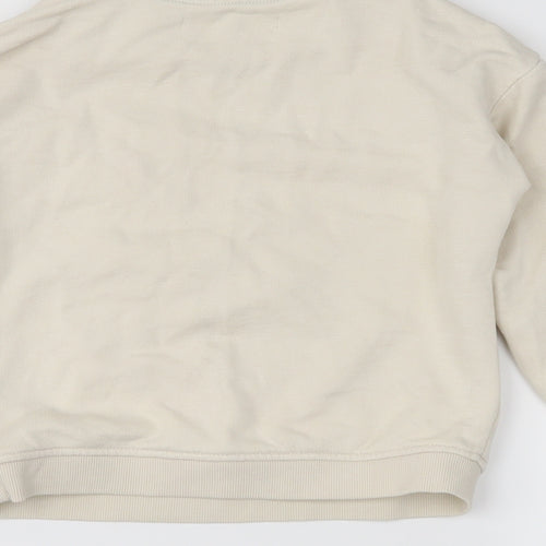 M&S Girls Beige Batik  Henley Jumper Size 5-6 Years