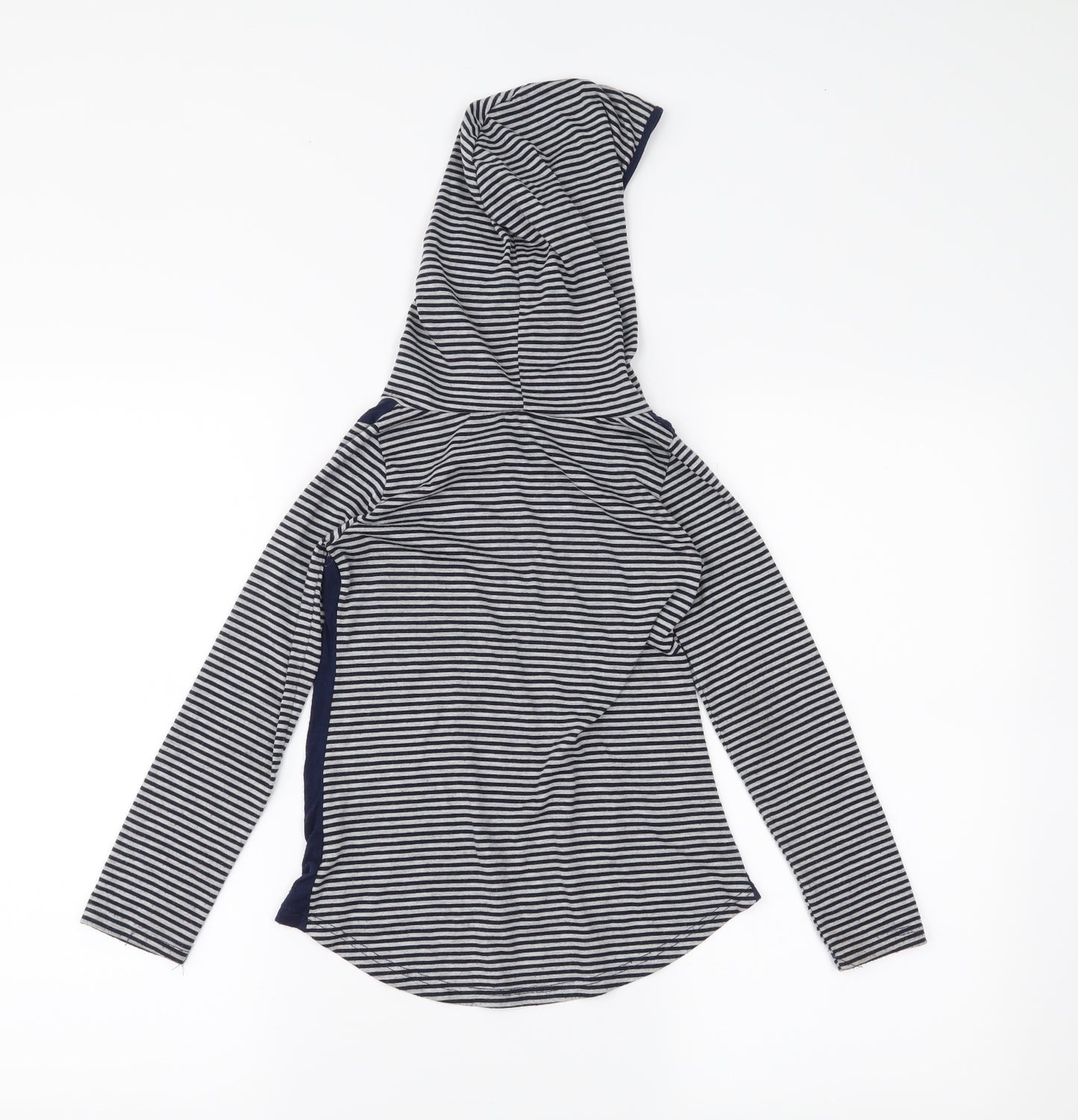 Gypsy Womens Blue Striped  Pullover Hoodie Size S