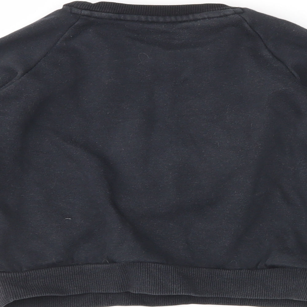 adidas Boys Black Striped  Pullover Jumper Size 18-24 Months