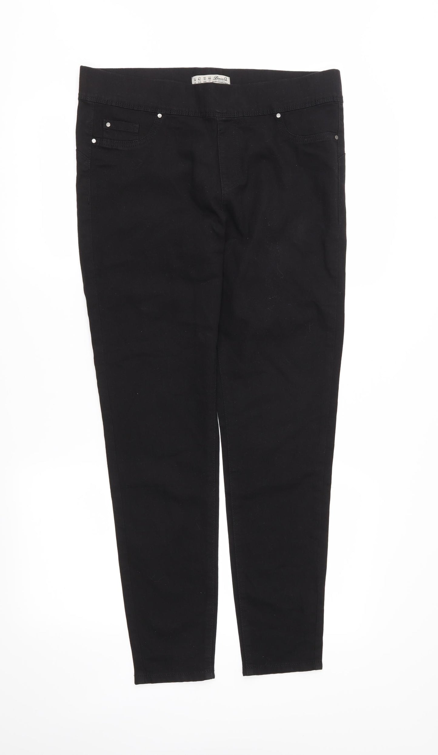DenimCo Womens Black   Jegging Jeans Size 14 L29 in