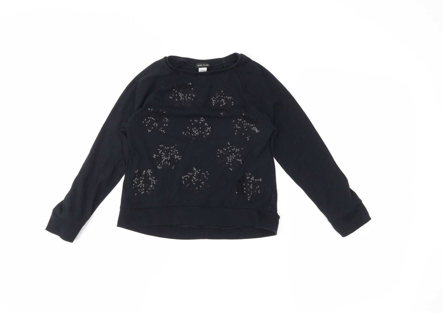 River Island Girls Black   Basic T-Shirt Size 5-6 Years