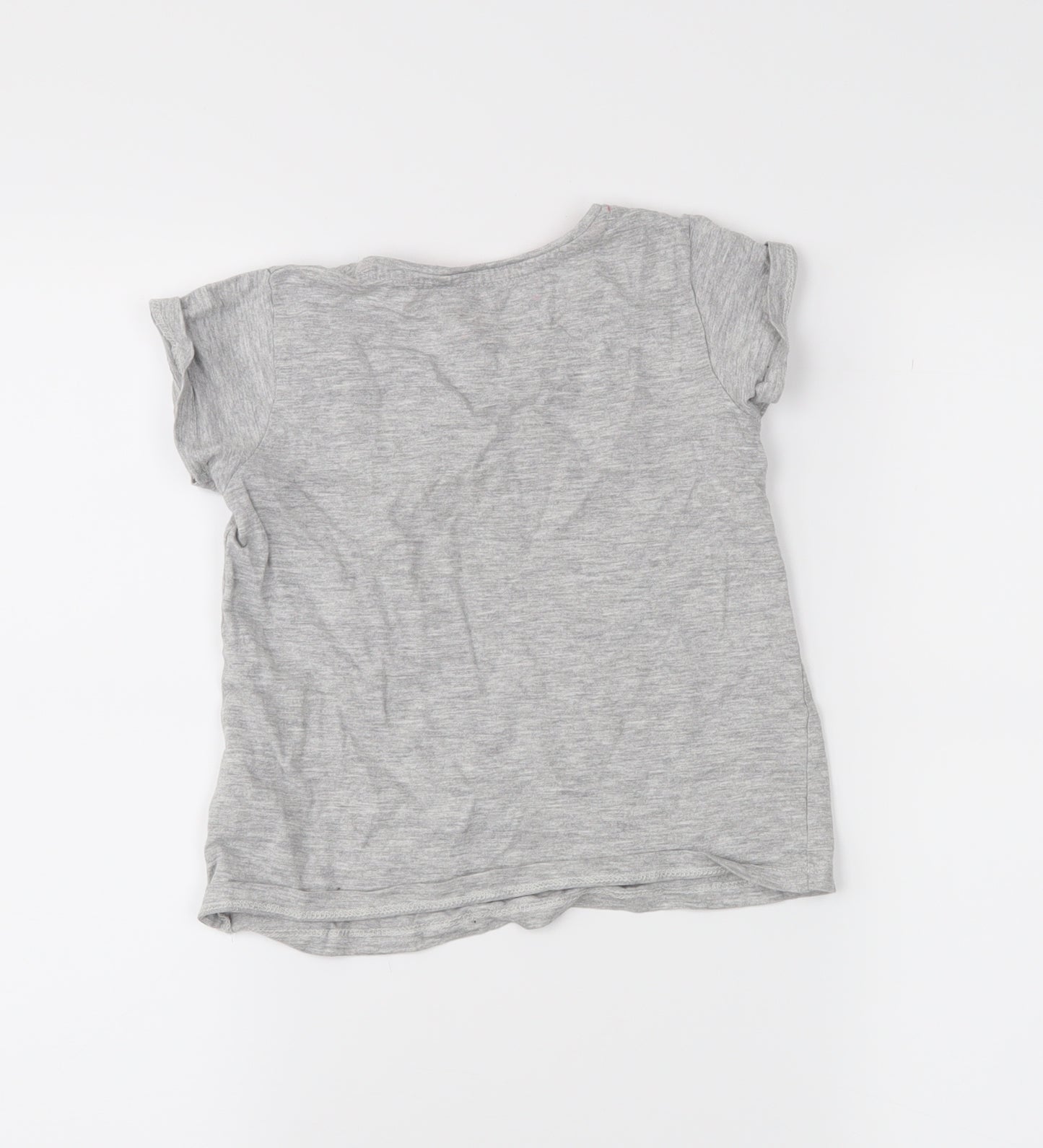 Primark Girls Grey   Basic T-Shirt Size 5-6 Years