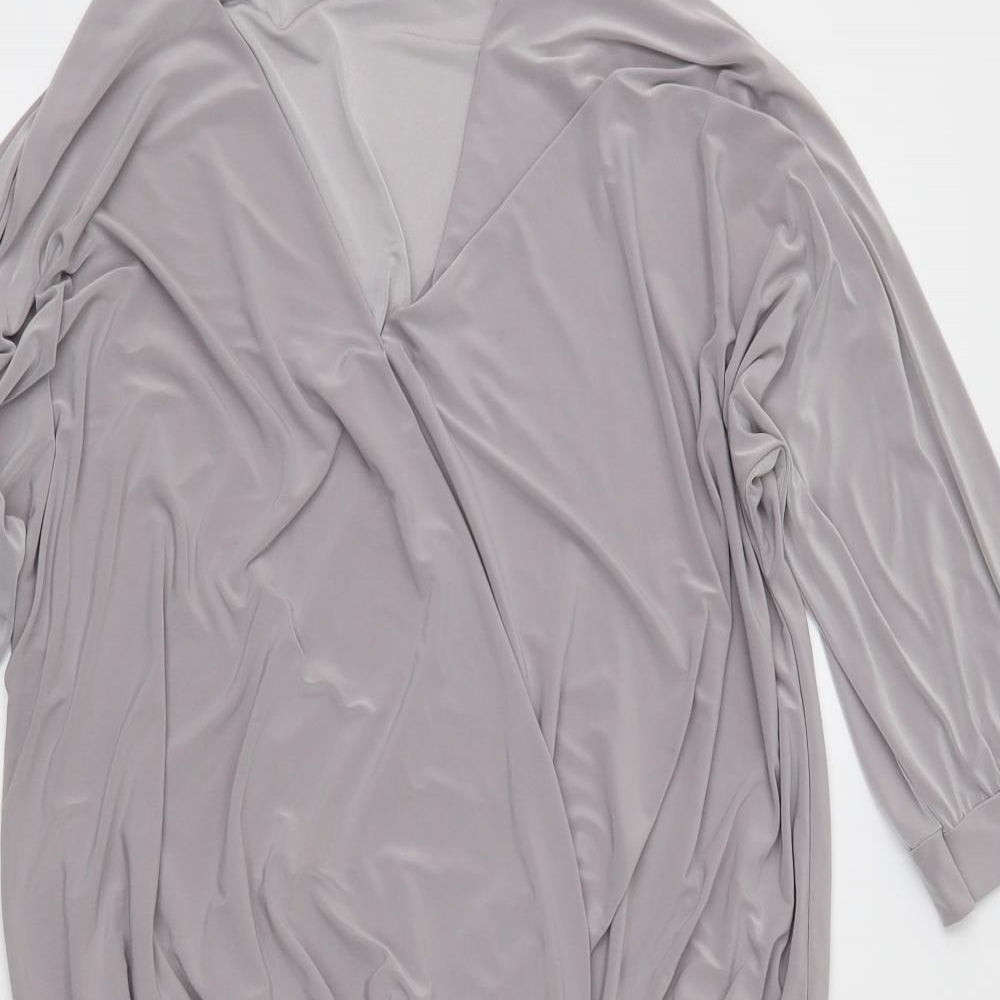 Look of the day Womens Grey   Wrap Button-Up Size 10