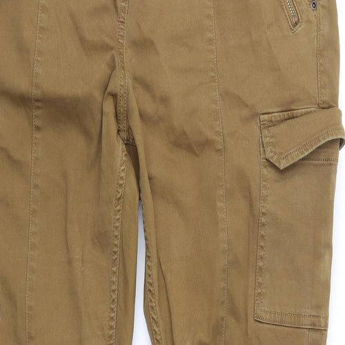 NEXT Womens Brown   Cargo Trousers Size 16 L28.5 in