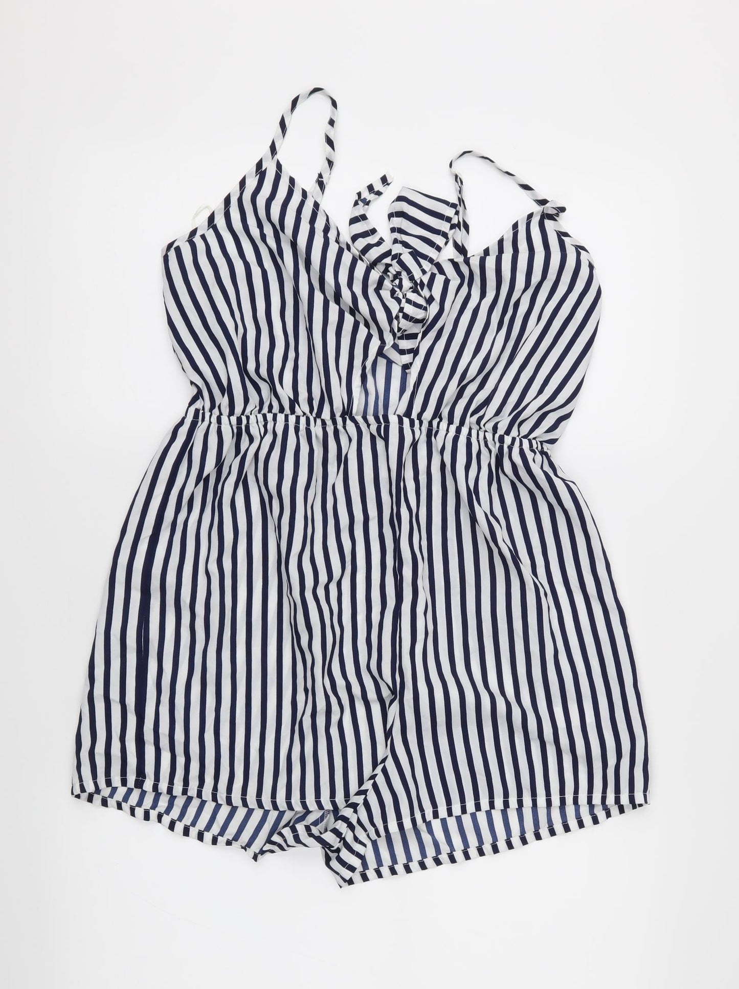 Primark Womens Blue Striped  Playsuit One-Piece Size S L3 in