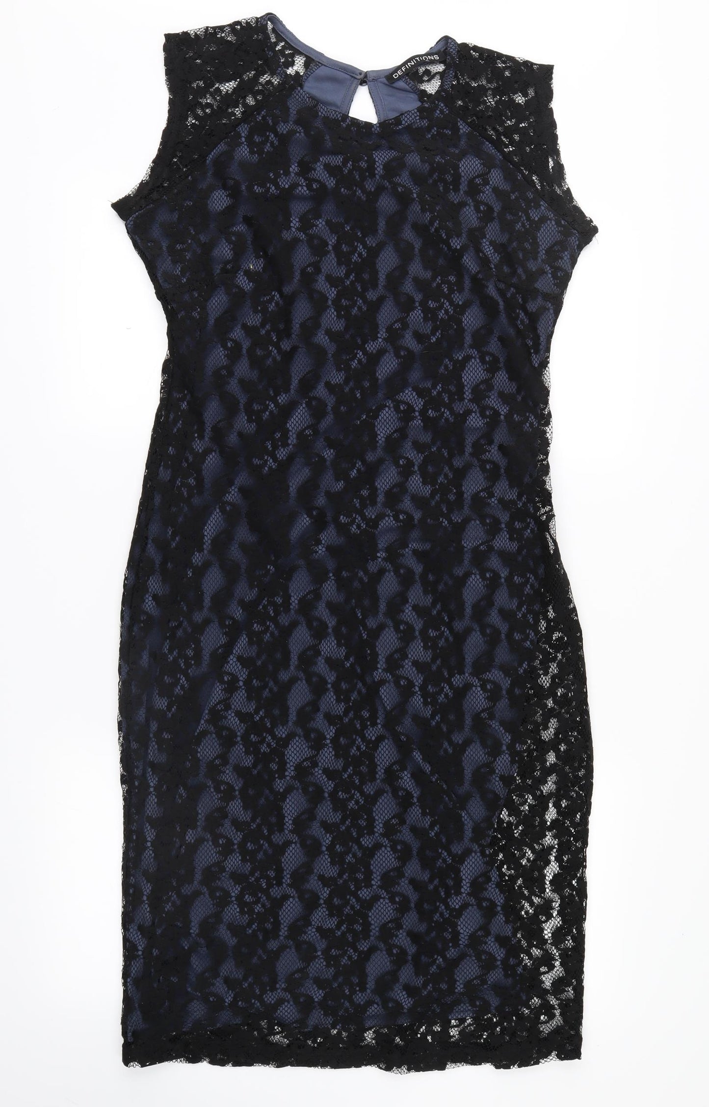 definitons Womens Blue Floral  A-Line  Size 12