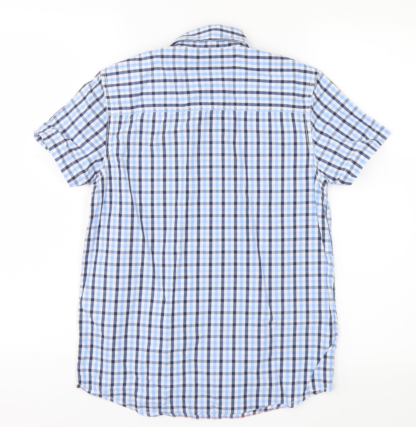 NEXT Boys Blue Plaid  Basic Button-Up Size 11 Years