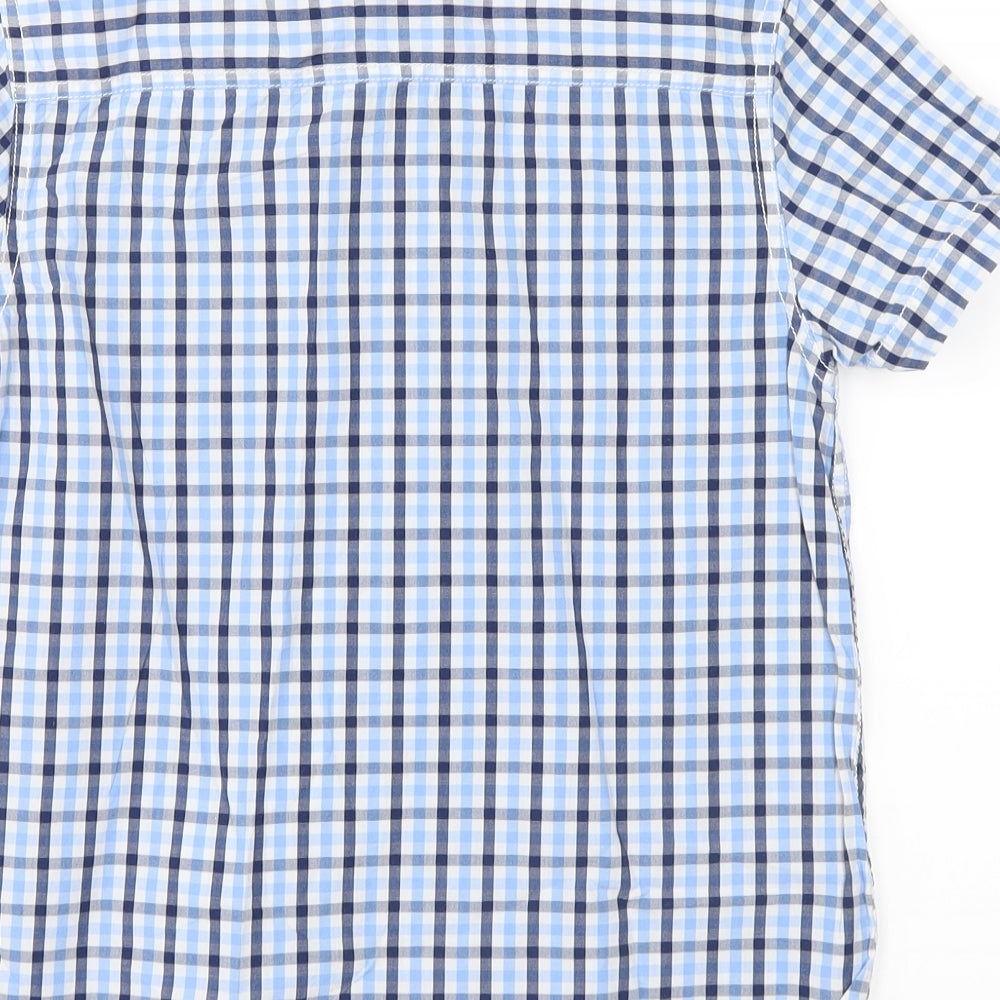 NEXT Boys Blue Plaid  Basic Button-Up Size 11 Years