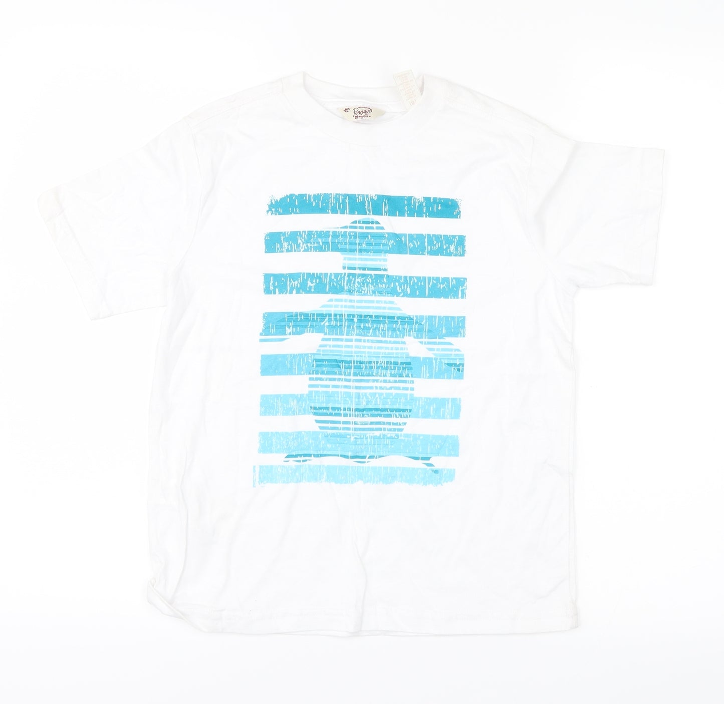 Penguin Womens White   Basic T-Shirt Size 8  - penguin