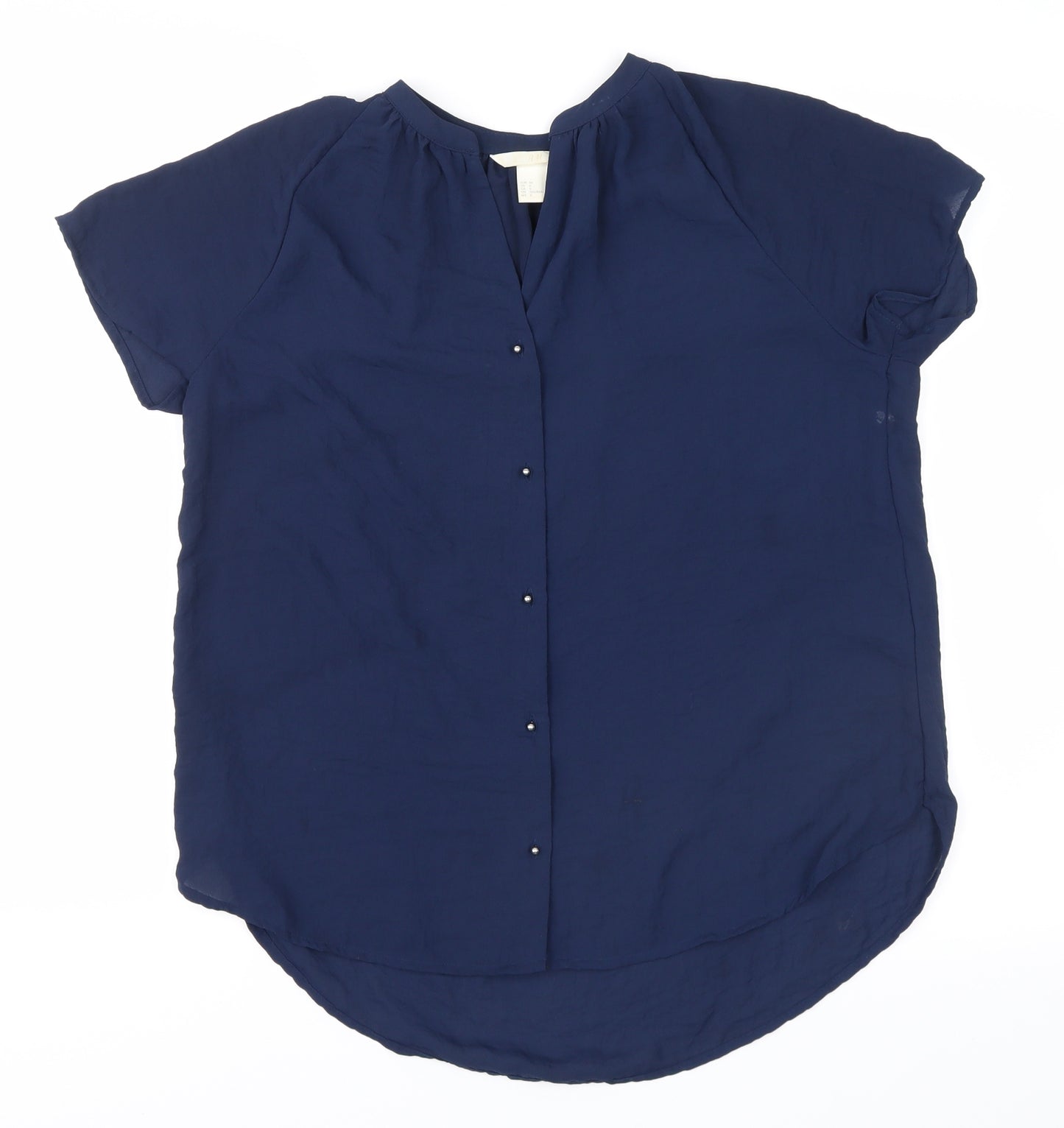 H&M Womens Blue   Basic Blouse Size 10