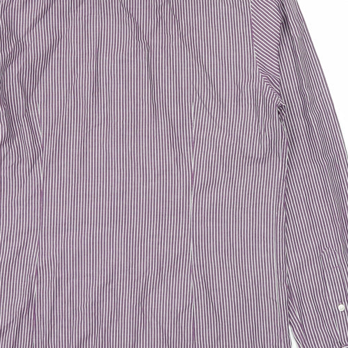 Burton Mens Purple Striped   Button-Up Size 14.5