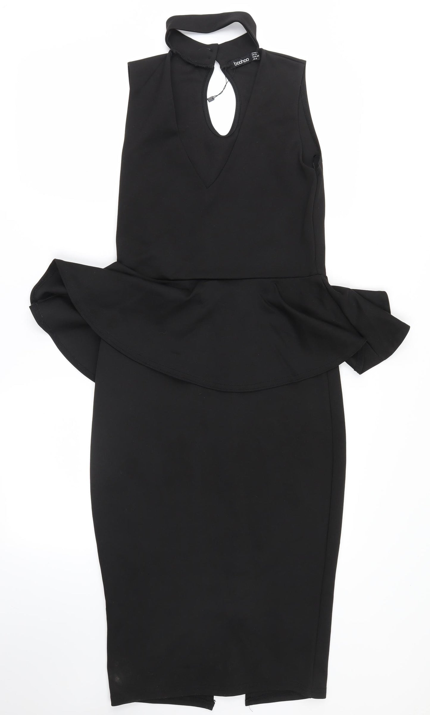 Boohoo Womens Black   Pencil Dress  Size 12