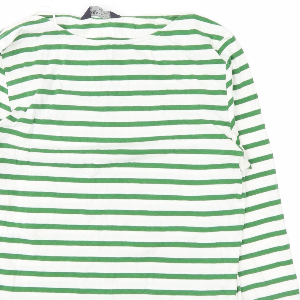 Marks and Spencer Womens Green Striped  Basic Blouse Size 10