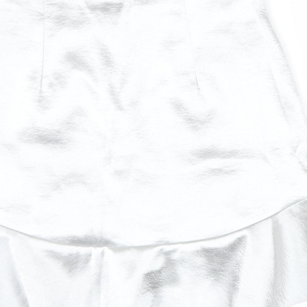 H&M Womens Silver   Trumpet Skirt Size 10
