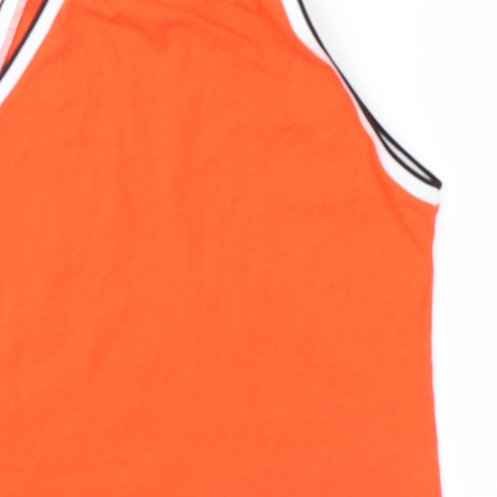 New Look Girls Orange Striped  Basic Tank Size 14-15 Years