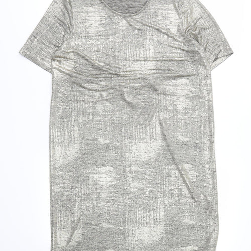 River Island Womens Gold   T-Shirt Dress  Size 8