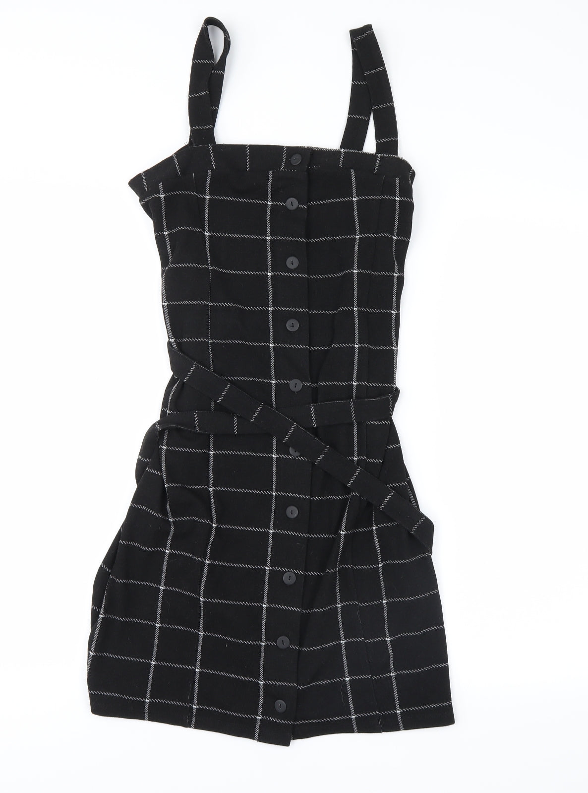 REDHERRING Womens Black Check  Tank Dress  Size 10