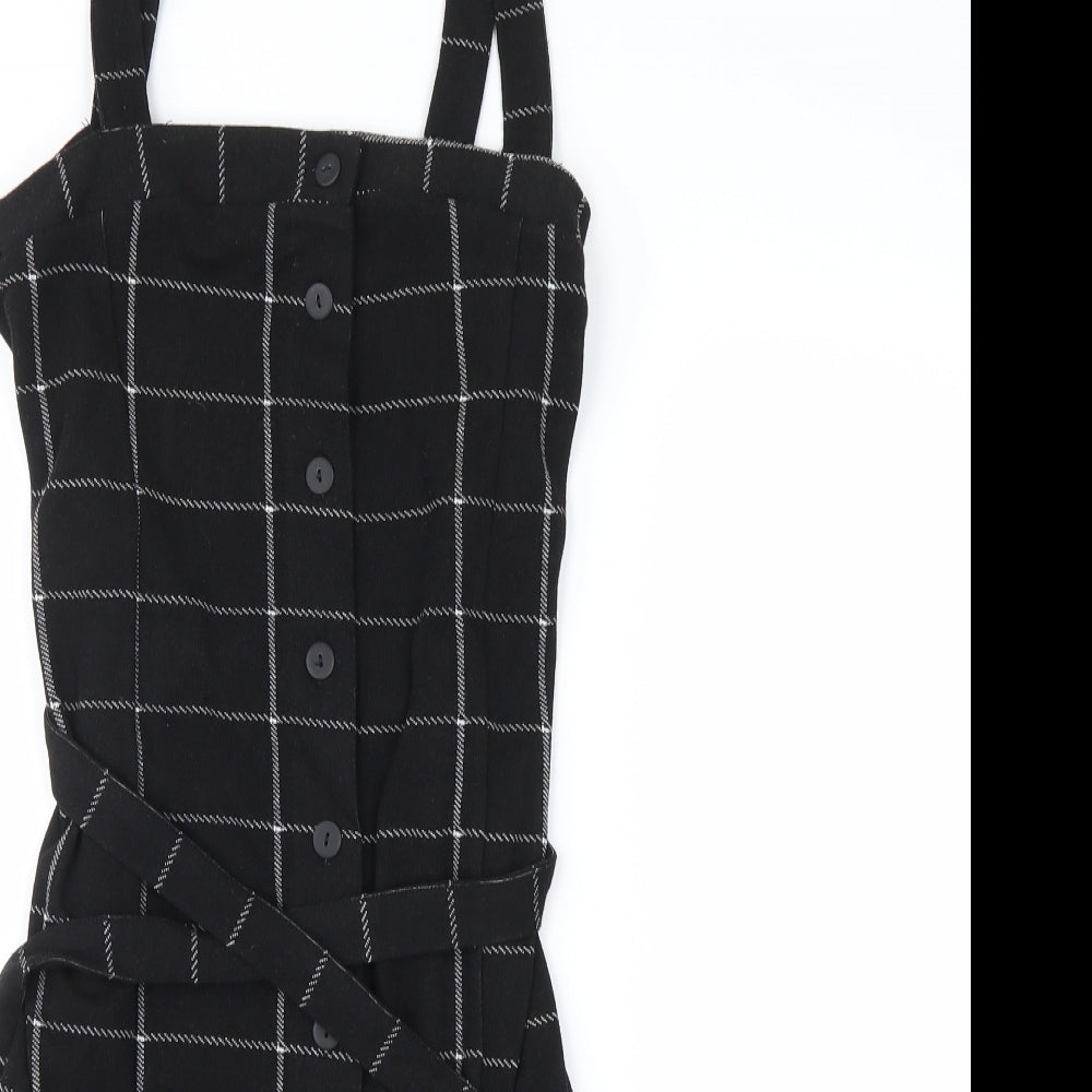 REDHERRING Womens Black Check  Tank Dress  Size 10