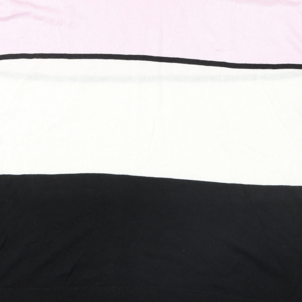 NEW LOOK  Womens Pink Striped  Pullover Jumper Size L