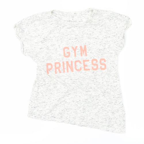 souluxe Girls Grey   Basic T-Shirt Size 8-9 Years  - gym princess